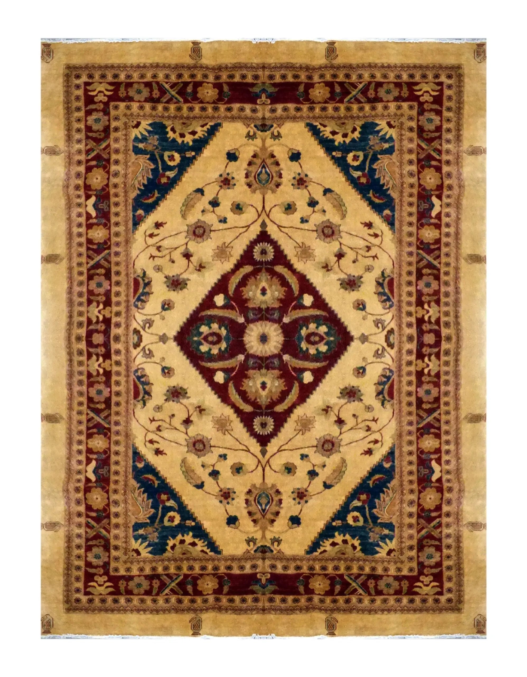 One Of The Kind Afghani Khotan Rug 9'8" x 13'1"